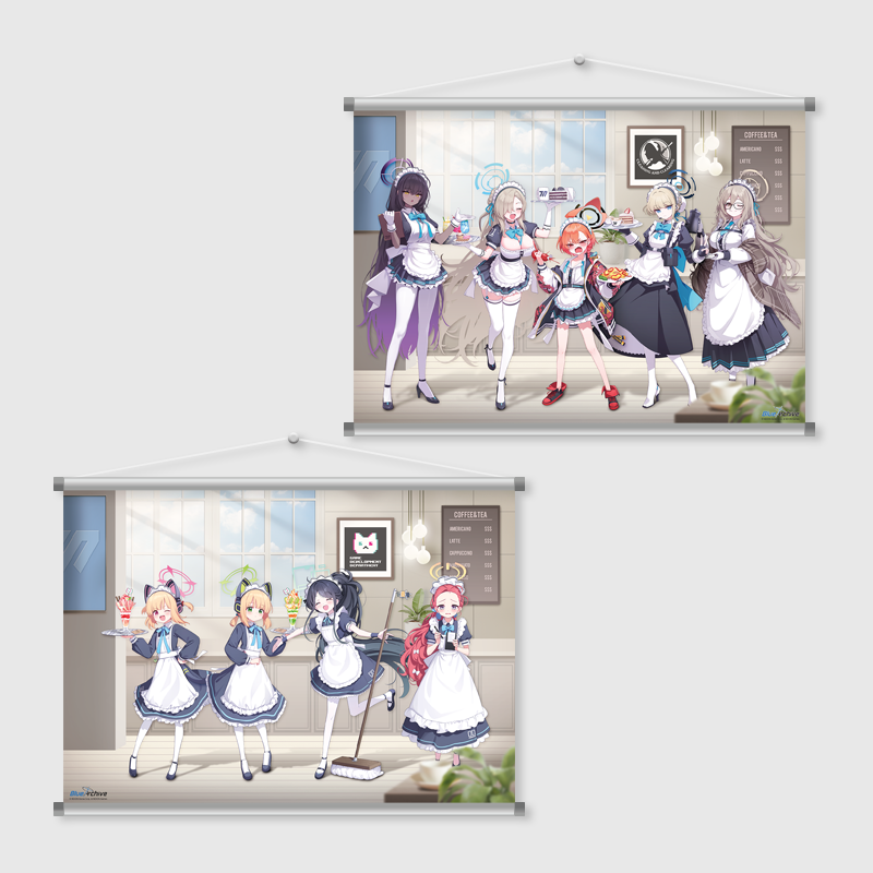 (콜라보) 블루 아카이브 2주년 A2태피스트리 C&C